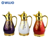 Wujo अनुकूलित उच्च गुणवत्ता 1 एल गुलाबी ग्लास रीफिल लॉक ढक्कन इन्सुलेट अरबी लक्जरी कॉफी पॉट
